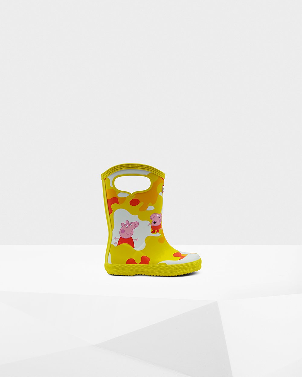 Botas De Agua Hunter Niños Original First Peppa Pig Grab Handle - Amarillo - Argentina 1920TLDIN